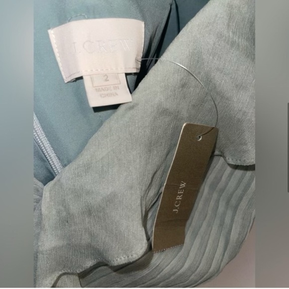 NWT  Silk Crew Dress size 2 wedding bridesmaid Kelly green cocktail fairy core - Picture 6 of 8